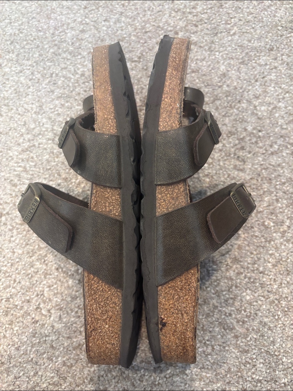 Birkenstock Brown Leather Double-Strap Sandals with Buckles - Picture 7 of 7